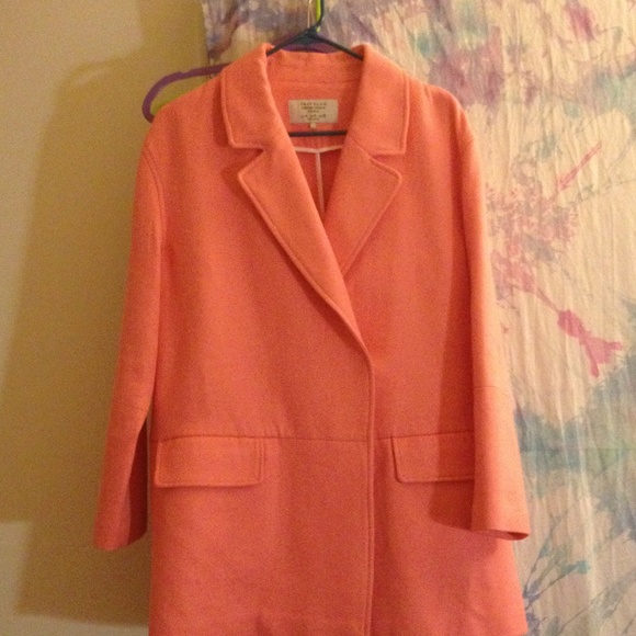 Zara TRF coral pink coat - Picture 3 of 4